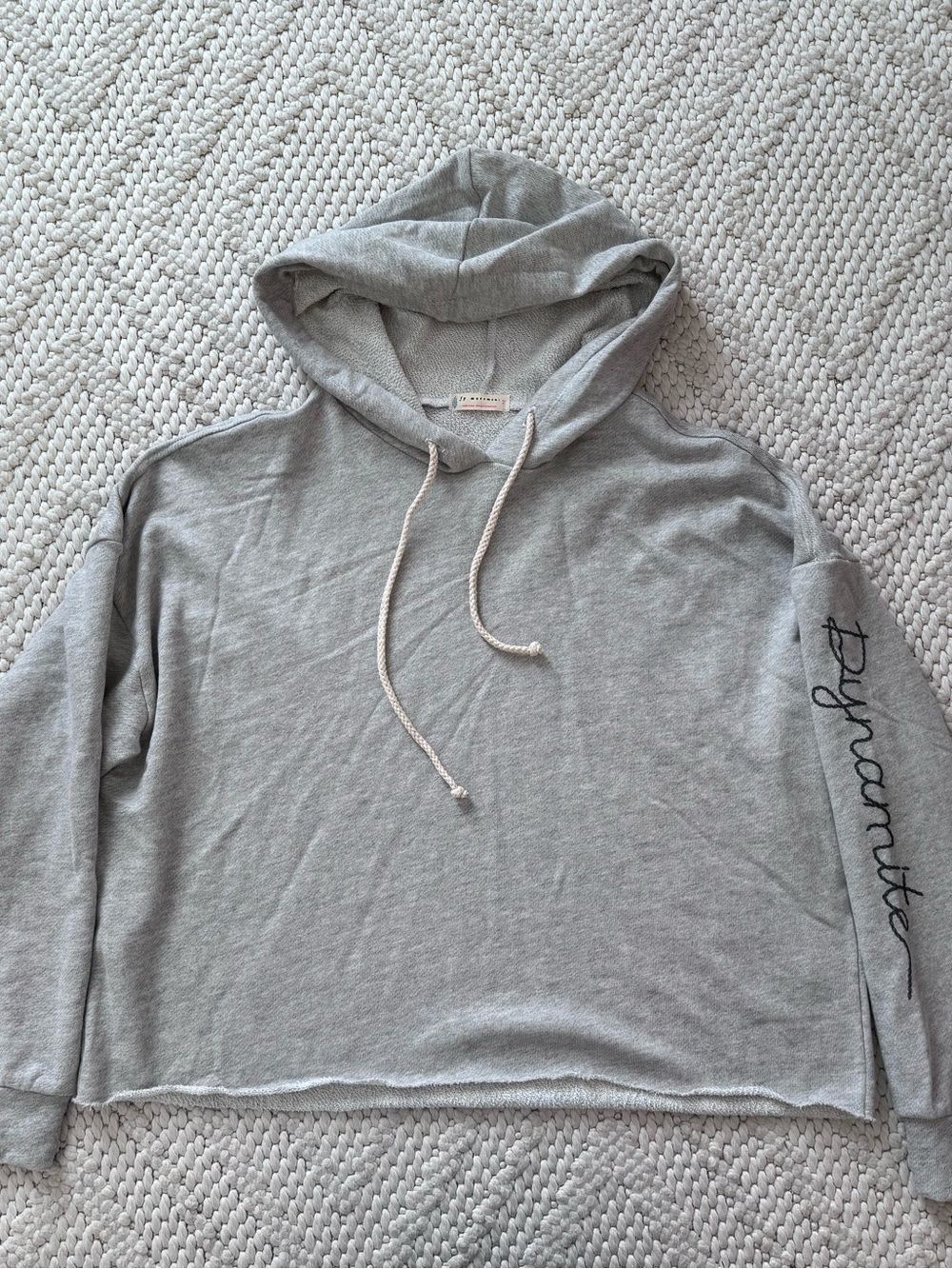 NWOT Free People FP Movement Gray Dynamite Cropped Hoodie Sweatshirt